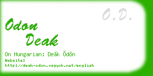 odon deak business card